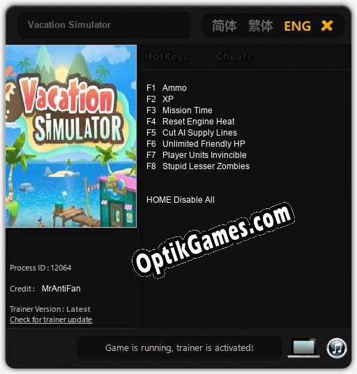 Vacation Simulator: Trainer +8 [v1.5]