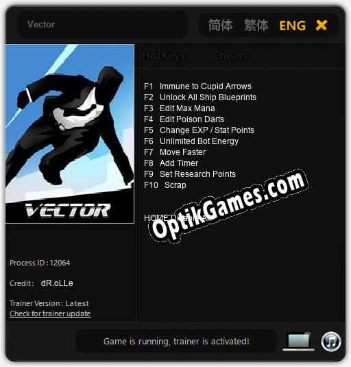 Vector: Cheats, Trainer +10 [dR.oLLe]