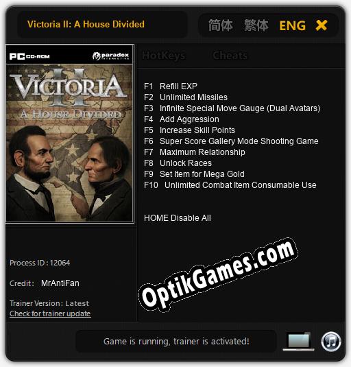 Victoria II: A House Divided: TRAINER AND CHEATS (V1.0.72)