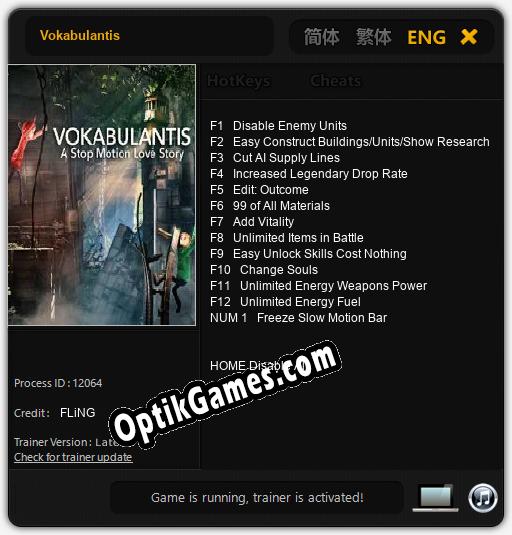 Vokabulantis: TRAINER AND CHEATS (V1.0.8)