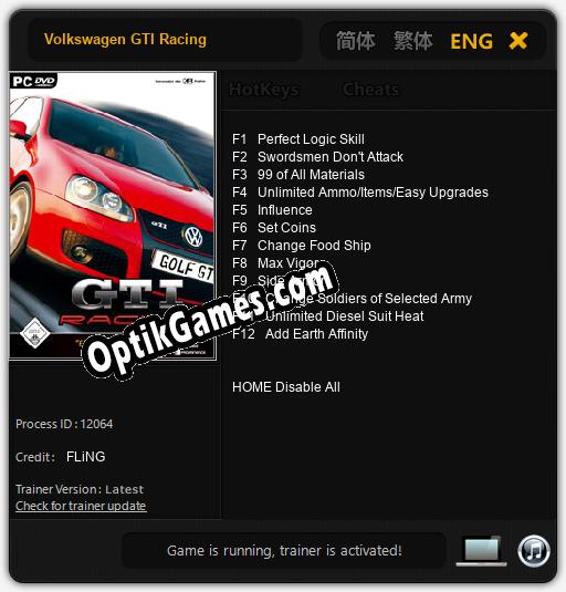 Volkswagen GTI Racing: TRAINER AND CHEATS (V1.0.35)