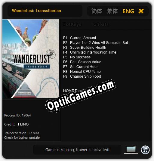 Wanderlust: Transsiberian: Cheats, Trainer +9 [FLiNG]