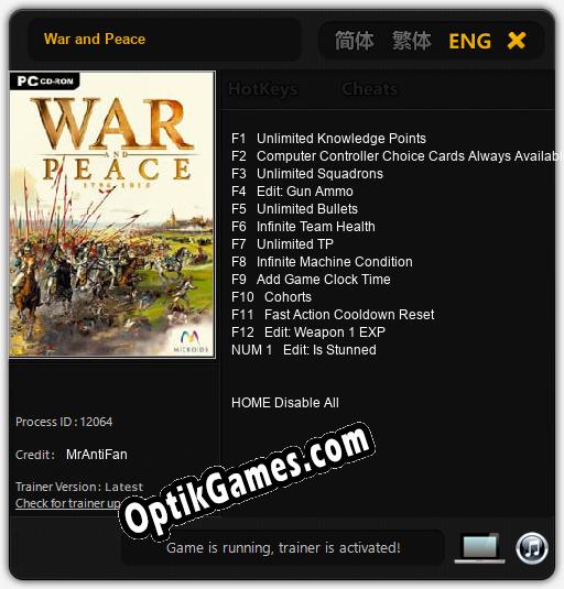 Trainer for War and Peace [v1.0.6]