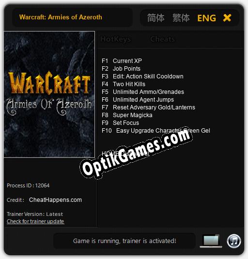 Warcraft: Armies of Azeroth: Cheats, Trainer +10 [CheatHappens.com]