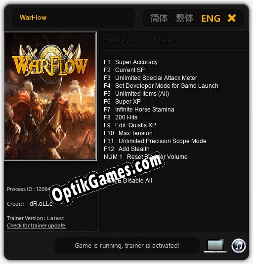 WarFlow: Cheats, Trainer +13 [dR.oLLe]