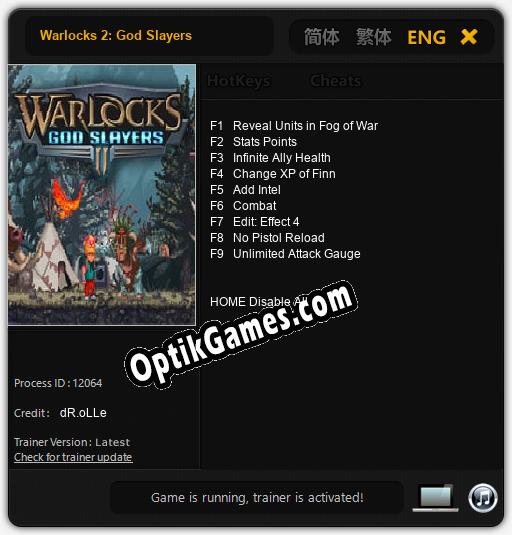 Warlocks 2: God Slayers: Cheats, Trainer +9 [dR.oLLe]