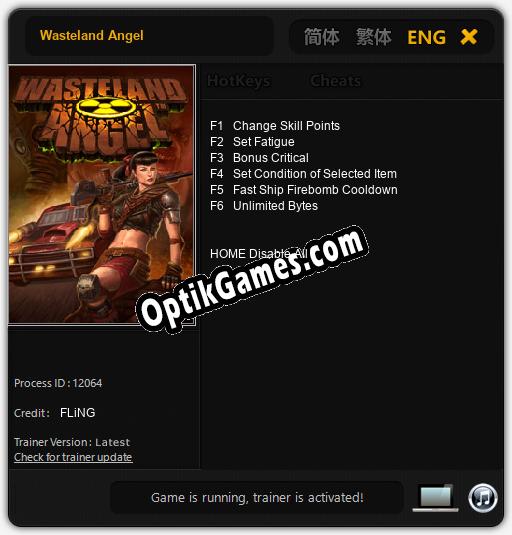 Wasteland Angel: Cheats, Trainer +6 [FLiNG]