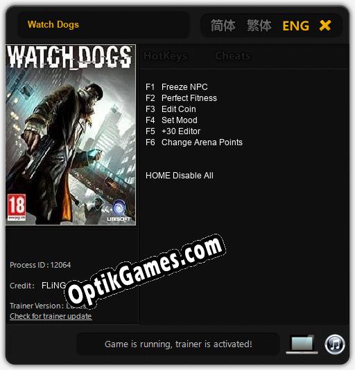 Watch Dogs: TRAINER AND CHEATS (V1.0.35)