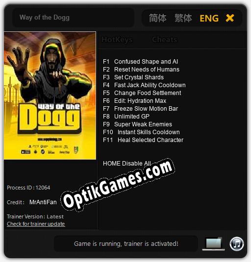 Way of the Dogg: TRAINER AND CHEATS (V1.0.34)