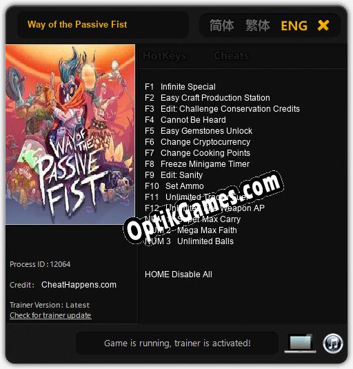Trainer for Way of the Passive Fist [v1.0.4]