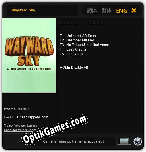 Wayward Sky: Cheats, Trainer +5 [CheatHappens.com]