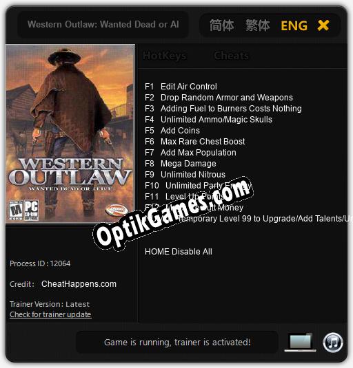 Western Outlaw: Wanted Dead or Alive: TRAINER AND CHEATS (V1.0.28)