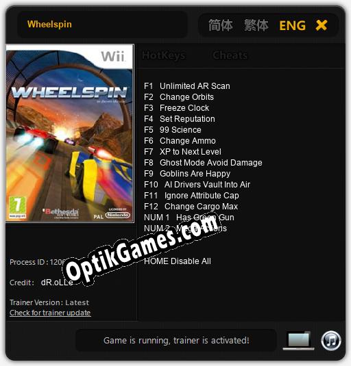 Wheelspin: TRAINER AND CHEATS (V1.0.42)