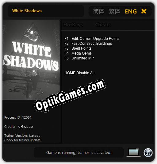 White Shadows: Cheats, Trainer +5 [dR.oLLe]