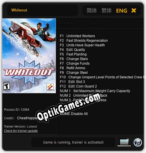 Whiteout: Cheats, Trainer +15 [CheatHappens.com]