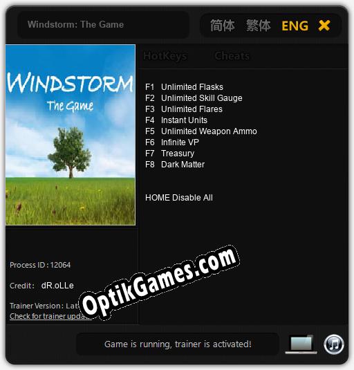 Trainer for Windstorm: The Game [v1.0.4]