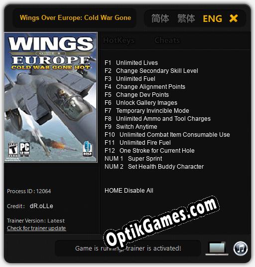 Wings Over Europe: Cold War Gone Hot: Cheats, Trainer +14 [dR.oLLe]