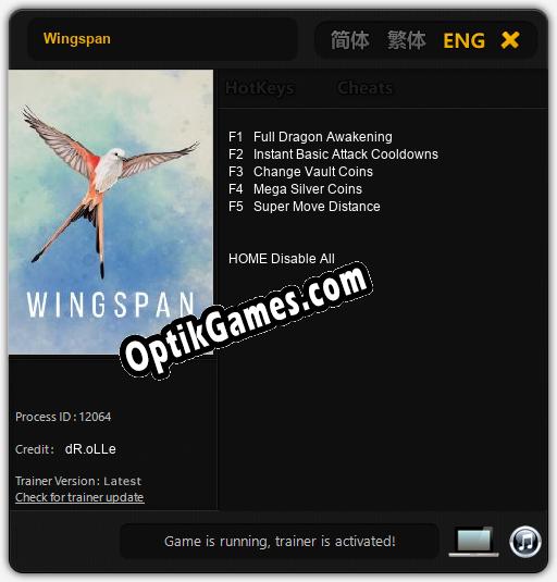 Trainer for Wingspan [v1.0.4]