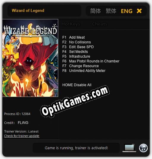 Wizard of Legend: Cheats, Trainer +8 [FLiNG]
