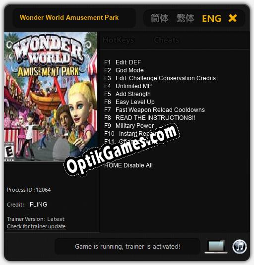 Wonder World Amusement Park: Trainer +11 [v1.3]