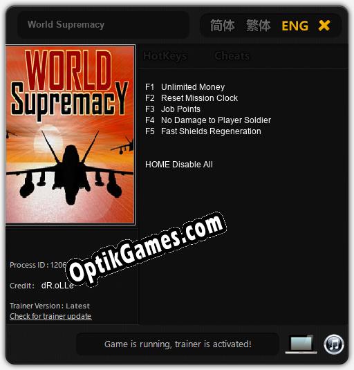 World Supremacy: Cheats, Trainer +5 [dR.oLLe]