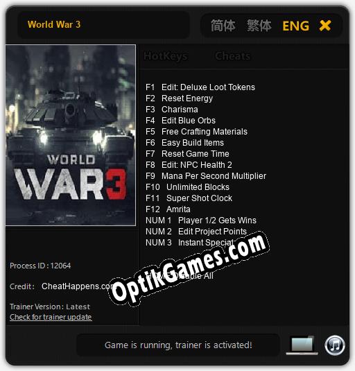 Trainer for World War 3 [v1.0.4]