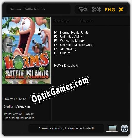 Worms: Battle Islands: Cheats, Trainer +6 [MrAntiFan]