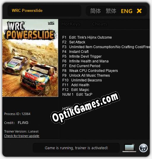 WRC Powerslide: Cheats, Trainer +13 [FLiNG]