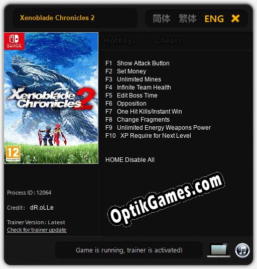 Xenoblade Chronicles 2: Cheats, Trainer +10 [dR.oLLe]