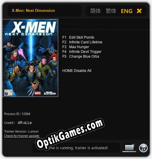 X-Men: Next Dimension: Trainer +5 [v1.9]