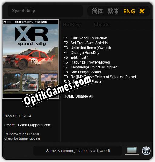 Xpand Rally: Trainer +10 [v1.6]