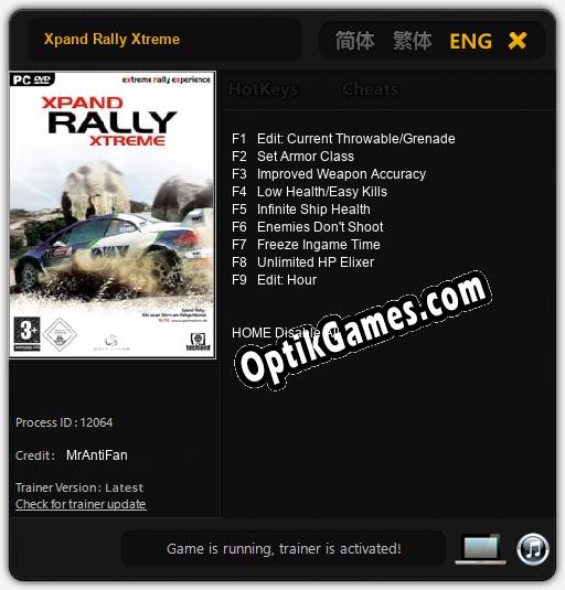 Trainer for Xpand Rally Xtreme [v1.0.5]