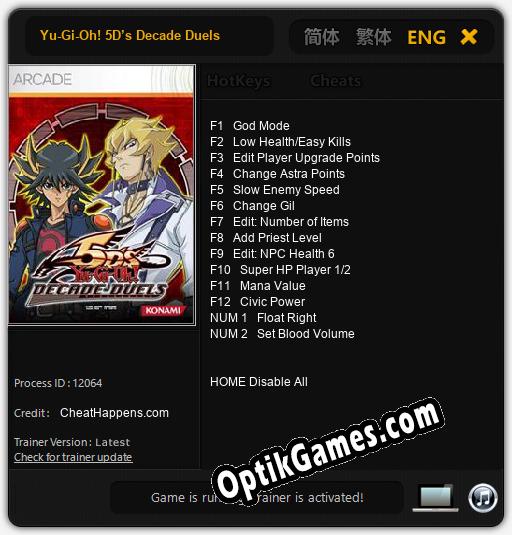 Yu-Gi-Oh! 5DвЂ™s Decade Duels: TRAINER AND CHEATS (V1.0.44)