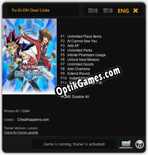 Trainer for Yu-Gi-Oh! Duel Links [v1.0.7]