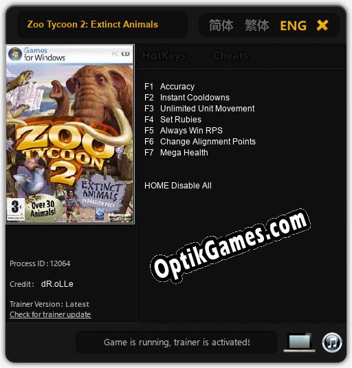 Zoo Tycoon 2: Extinct Animals: Trainer +7 [v1.9]